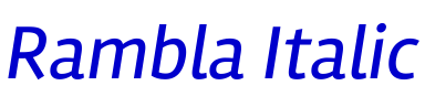 Rambla Italic 字体